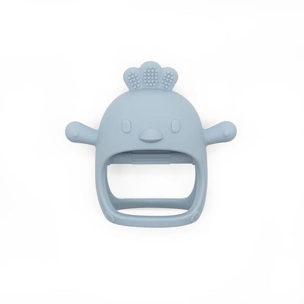 🐥 Chick-Shaped Silicone Baby Teether – Soft, BPA-Free Cartoon Chewing Toy for Infants