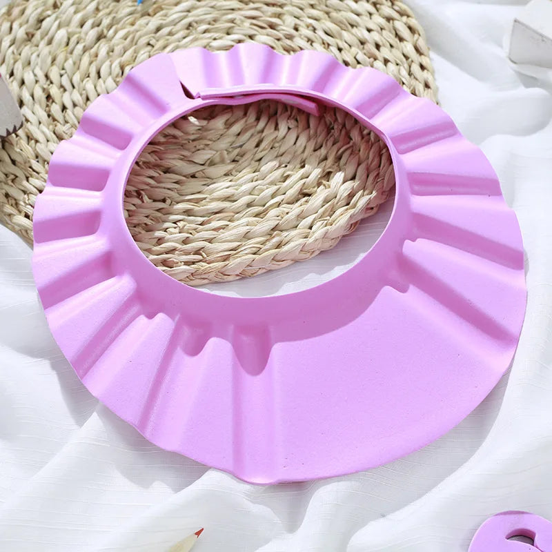 Adjustable Baby Shower Cap 👶 – Tear-Free Kids Shampoo Hat with Ear & Eye Protection for Bath Time