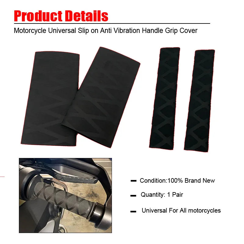 🔥 BMW GS Series Heat Shrink Grip Covers – R1250GS / R1200GS / F750GS / F850GS / F900R | Non-Slip Rubber Handlebar Wrap 🏍️💪
