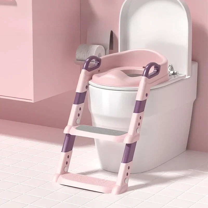 Children’s Potty Training Seat with Step Ladder 🚽👶 | Foldable Toddler Toilet Trainer for Boys & Girls