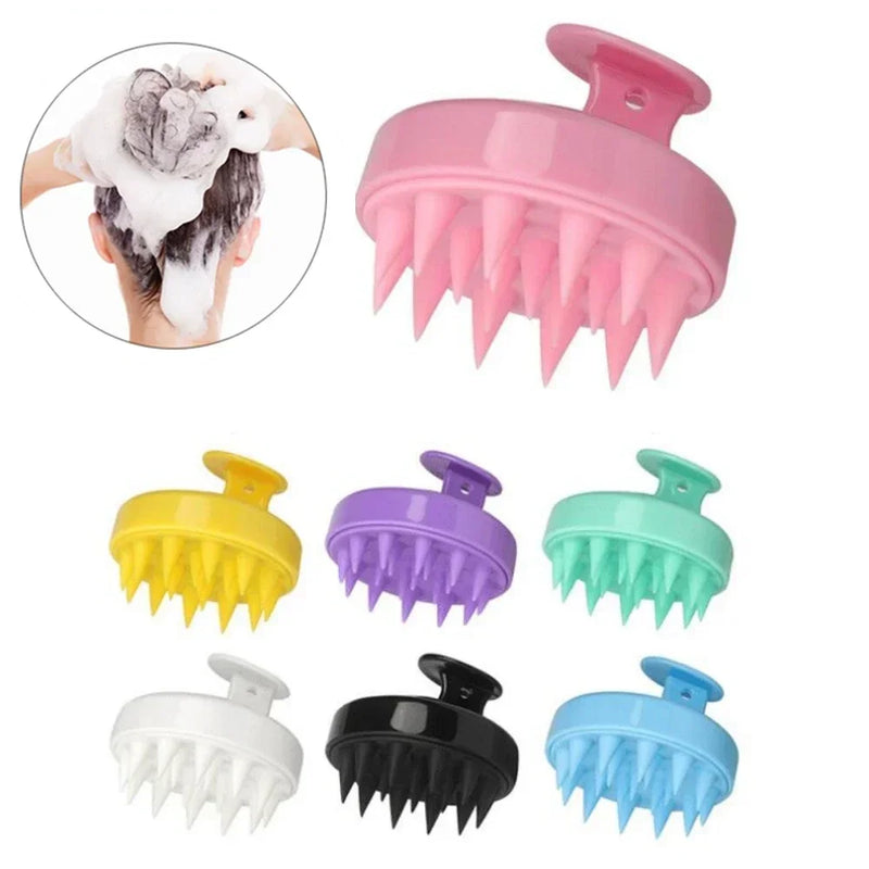 Silicone Scalp Massager Brush 🛁 | Hair Washing & Shampoo Scrubber for Healthy Scalp & Growth