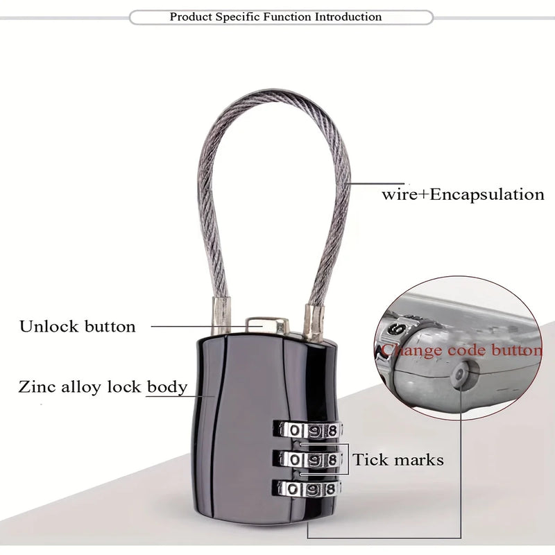 🔒 SecureLock™ Combo Travel & Gym Password Lock – For Luggage, Lockers, Toolboxes