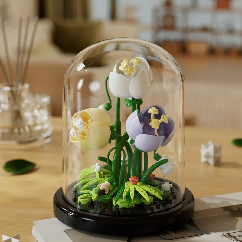 🌸 Flower Bouquet Bonsai Building Blocks Set – DIY Artificial Plant Toy for Kids & Home Decor 🌿