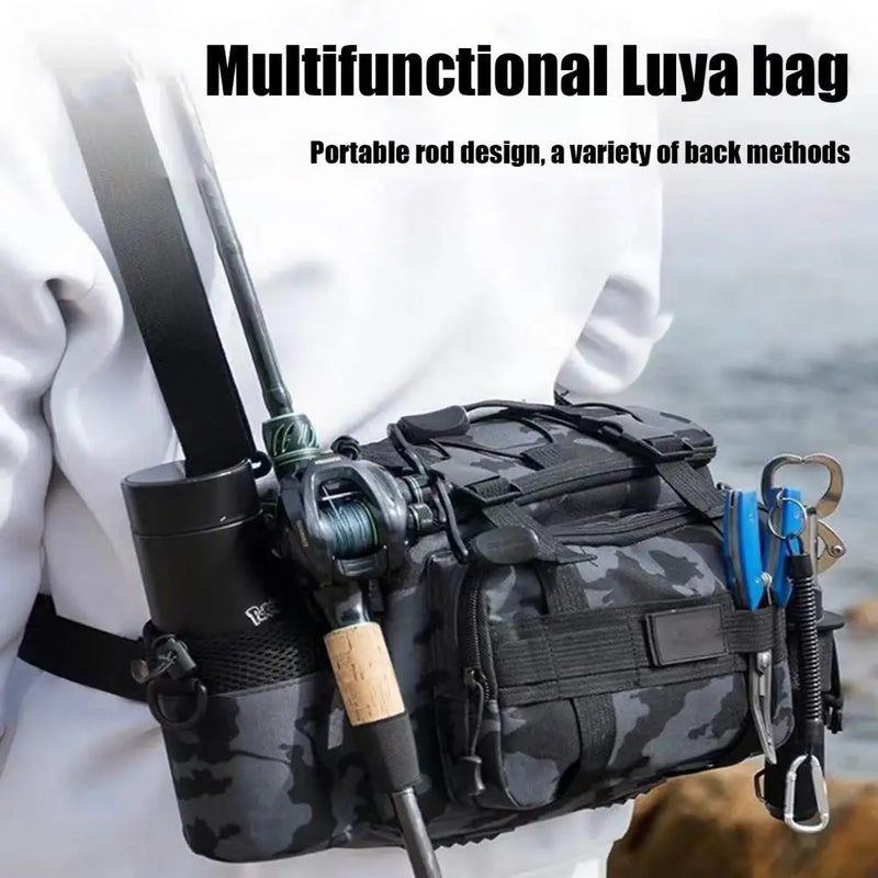 ProCatch™ Fishing Tackle Shoulder Bag 🎣 – Portable Rod Holder & Outdoor Gear Organizer