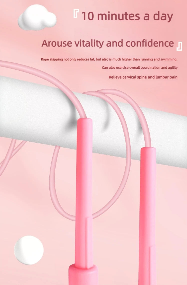 2.8M PVC Speed Skipping Rope 🏃‍♂️🔥 Adjustable Jump Rope for Adults & Kids | Fitness, Weight Loss & Gym Workouts