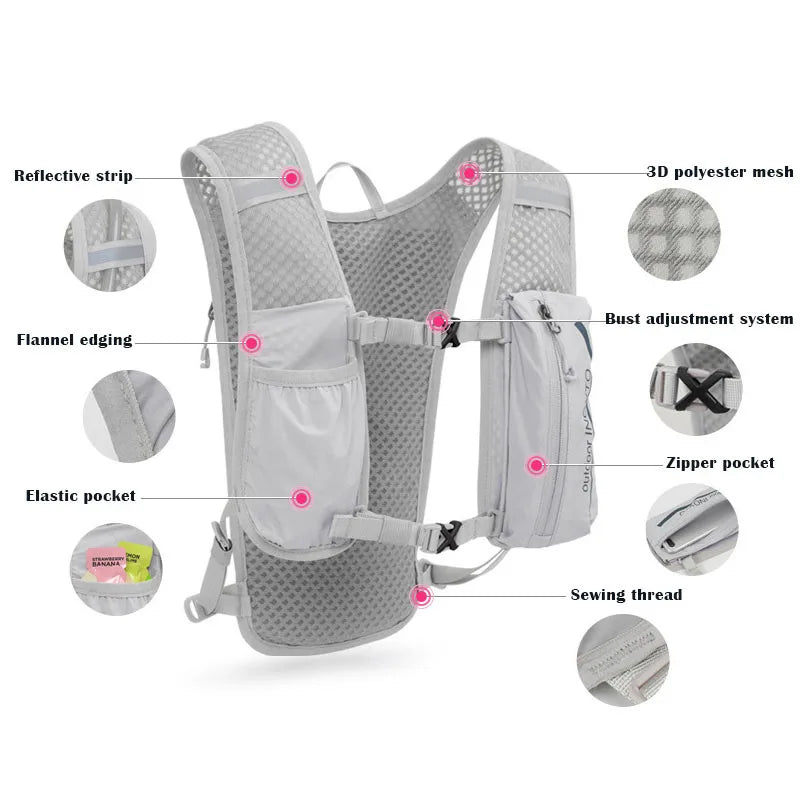 5L Trail Running Hydration Vest – Lightweight & Breathable Running Backpack for Marathon, Cycling & Climbing 🚴‍♂️🏃‍♂️⛰️