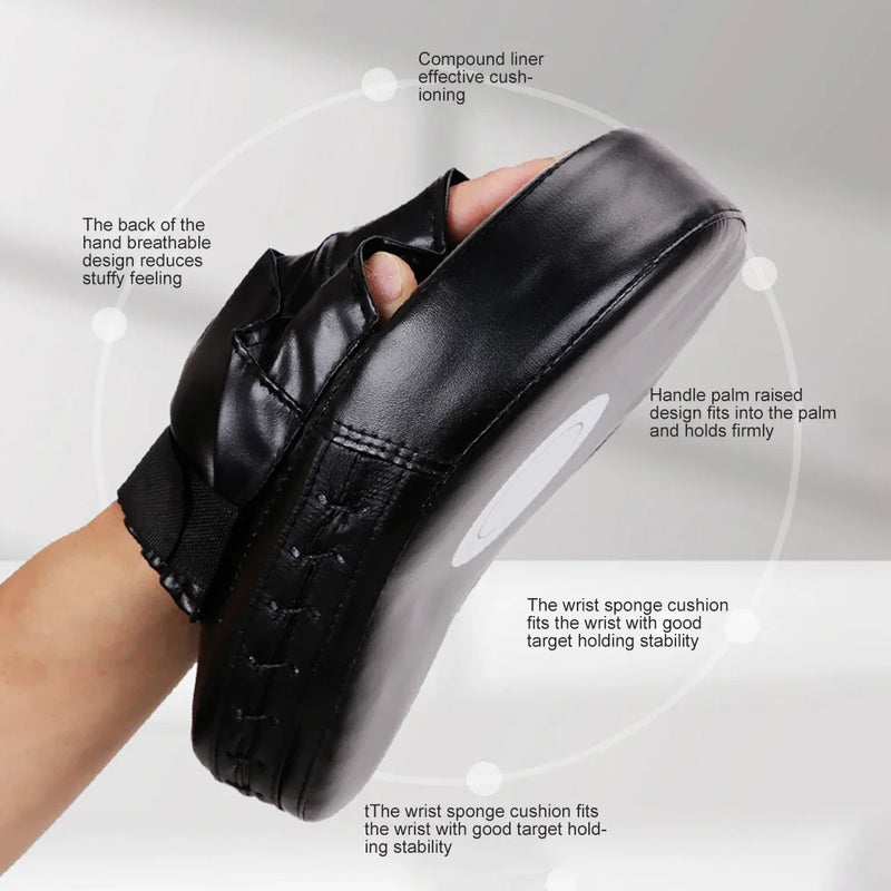 PU Leather Kickboxing Gloves & Punch Target Bag for MMA, Karate, Muay Thai & Sanda Training (Adults & Kids)