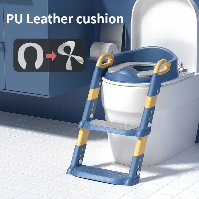Children’s Potty Training Seat with Step Ladder 🚽👶 | Foldable Toddler Toilet Trainer for Boys & Girls