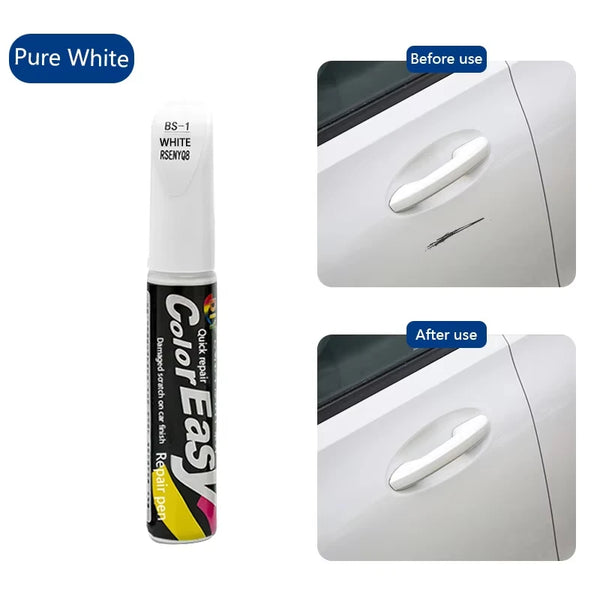 Car Scratch Repair Pen – Touch-Up Paint for Pearl White, Black, Silver Cars