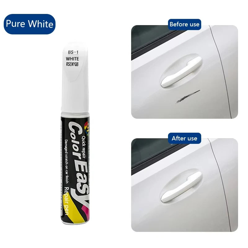 Car Scratch Repair Pen – Touch-Up Paint for Pearl White, Black, Silver Cars