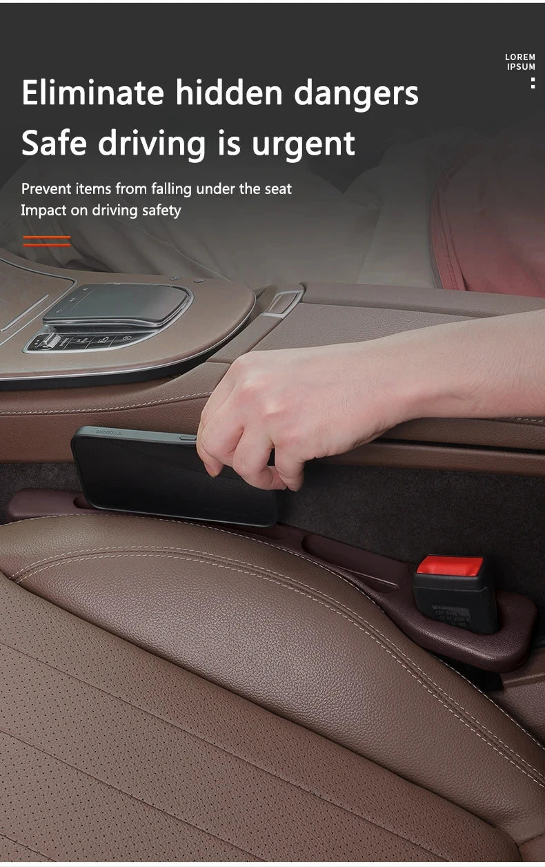 2pcs Car Seat Gap Filler Organizer Waterproof Car Seat Gap Plug Strip with 2 Grooves – Auto Interior Accessories 🚗