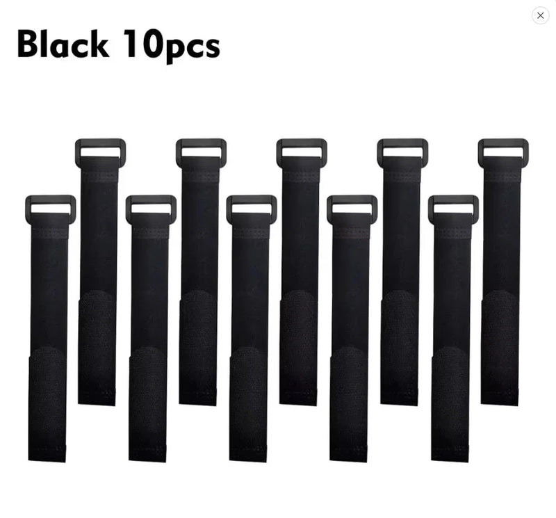 5pcs Universal Bike Handlebar Strap – Nylon Flashlight Holder & Tie-Down Bands