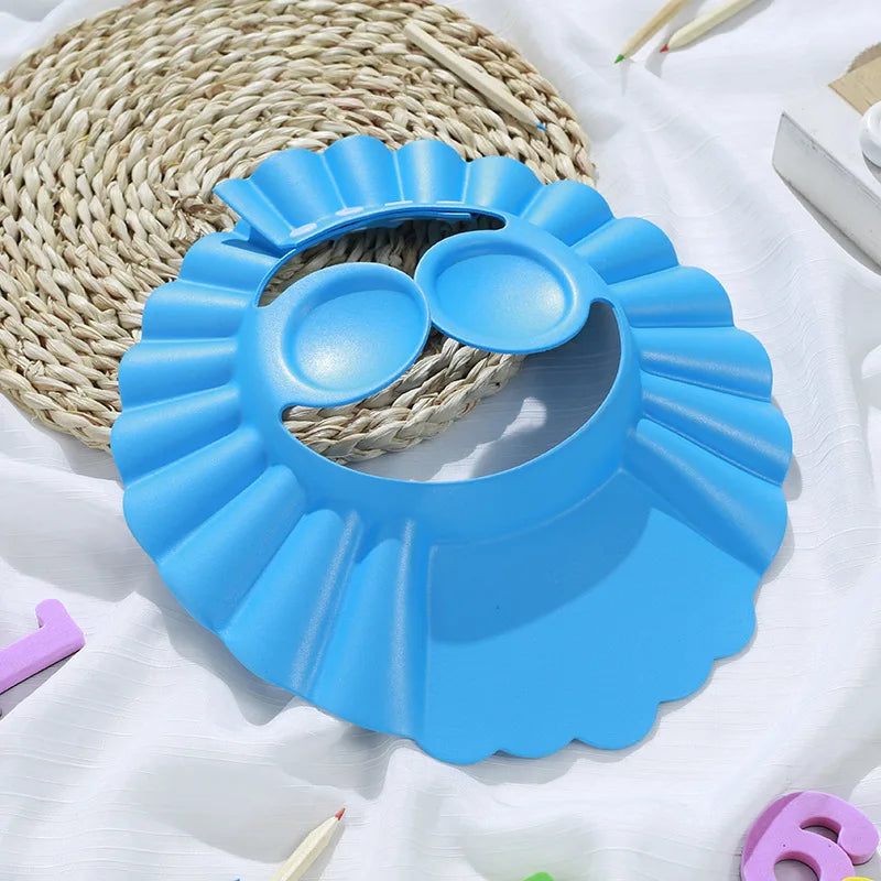 Adjustable Baby Shower Cap 👶 – Tear-Free Kids Shampoo Hat with Ear & Eye Protection for Bath Time