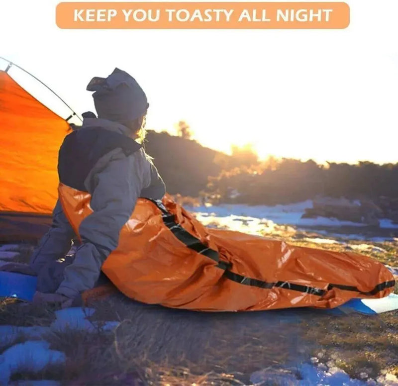 Emergency Mylar Thermal Sleeping Bag – Ultra Waterproof, Lightweight Survival Blanket for Camping & Hiking