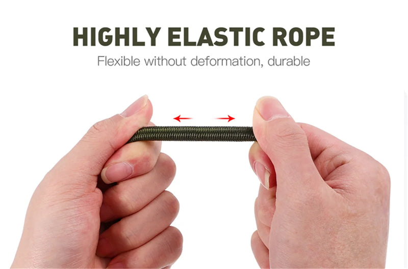 💪 Heavy Duty Bungee Cord with Carabiner Hooks – Elastic Tie Strap for Kayak 🚣‍♂️, Cycling 🚴, Luggage 🧳 & Camping 🏕️ Accessories