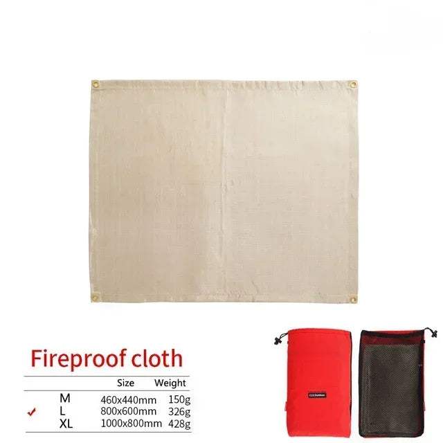 🔥 Fireproof Camping Mat – Flame Retardant BBQ & Picnic Blanket | Heat Resistant Fiberglass Cloth