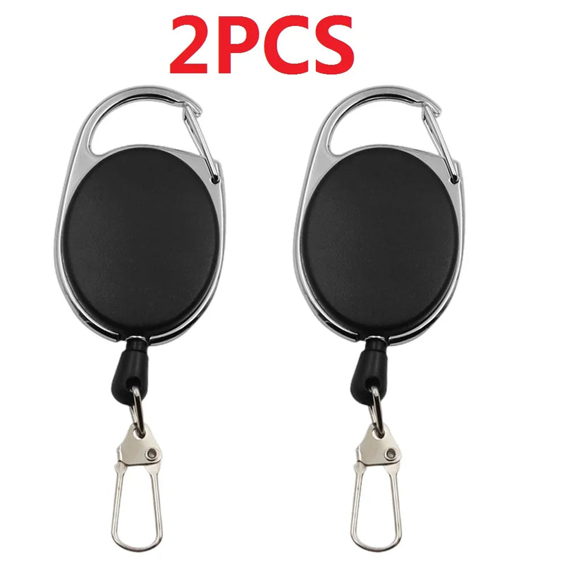 Fly Fishing Zinger Retractor 🔄 | Retractable Key Chain Reel with Spring Clip – 1–4pcs Tool Holder 🎣