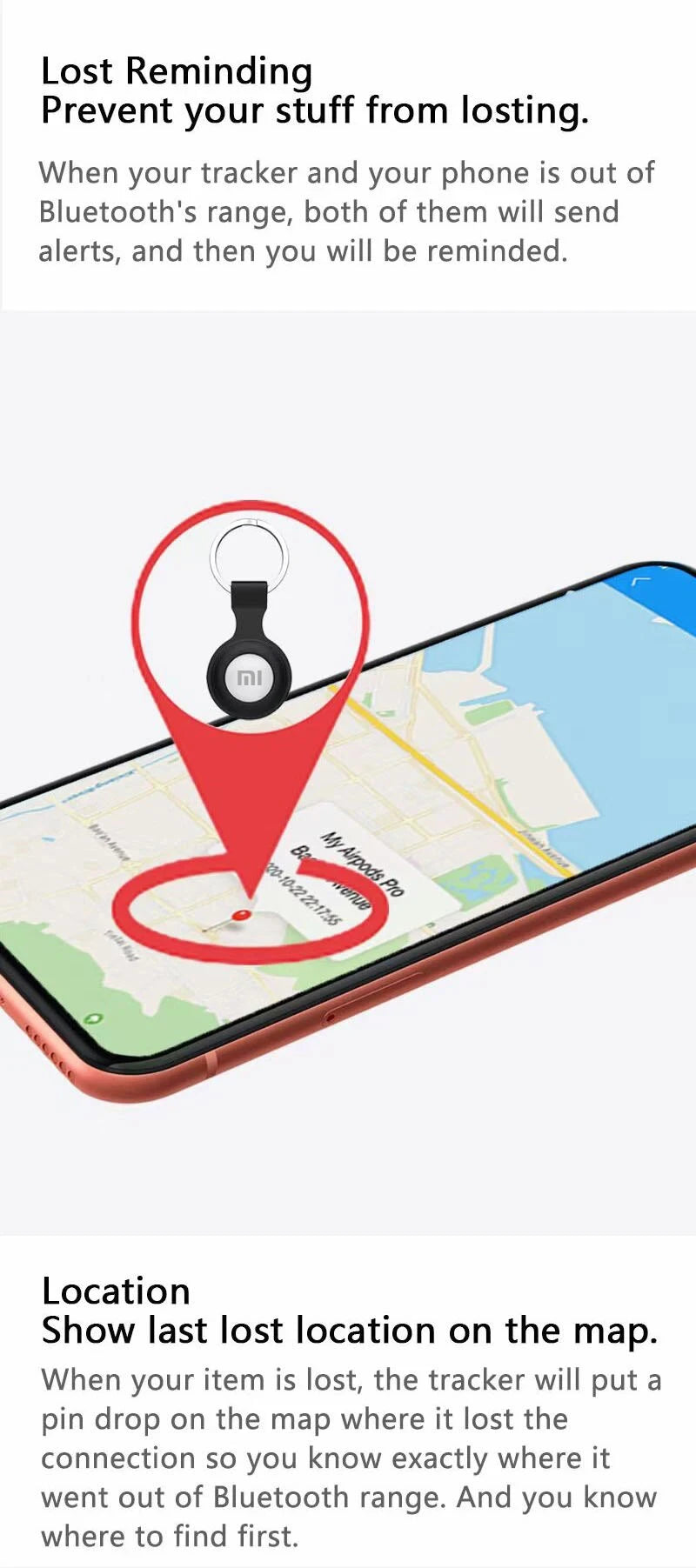 Xiaomi Smart Finder 🔍 Mini Bluetooth 5.0 GPS Tracker – Anti-Lost Device for Kids, Pets, Wallet & Keys