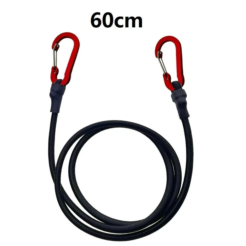 💪 Heavy Duty Bungee Cord with Carabiner Hooks – Elastic Tie Strap for Kayak 🚣‍♂️, Cycling 🚴, Luggage 🧳 & Camping 🏕️ Accessories