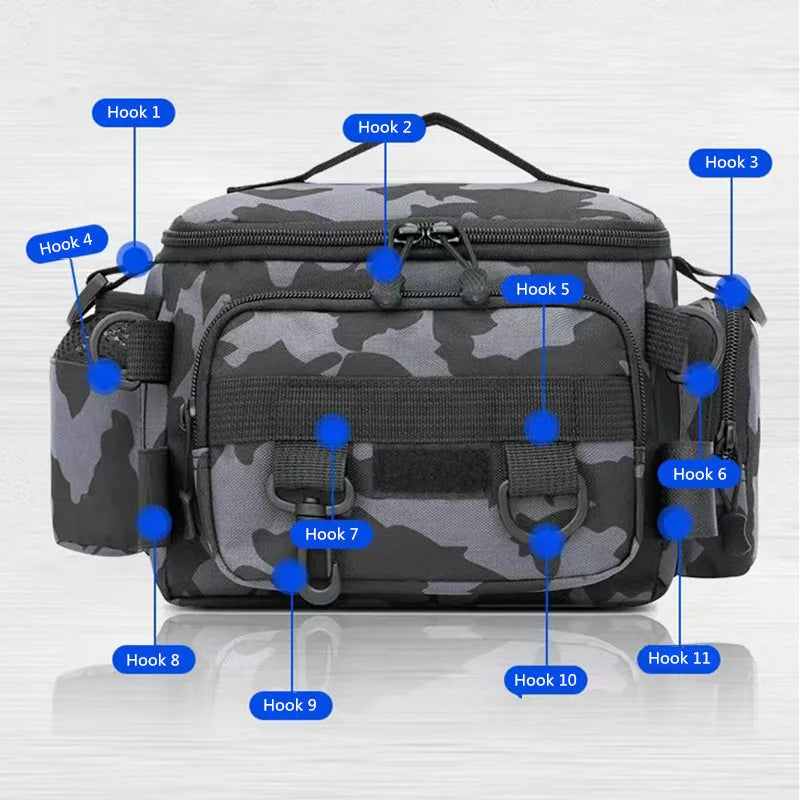 ProCatch™ Fishing Tackle Shoulder Bag 🎣 – Portable Rod Holder & Outdoor Gear Organizer