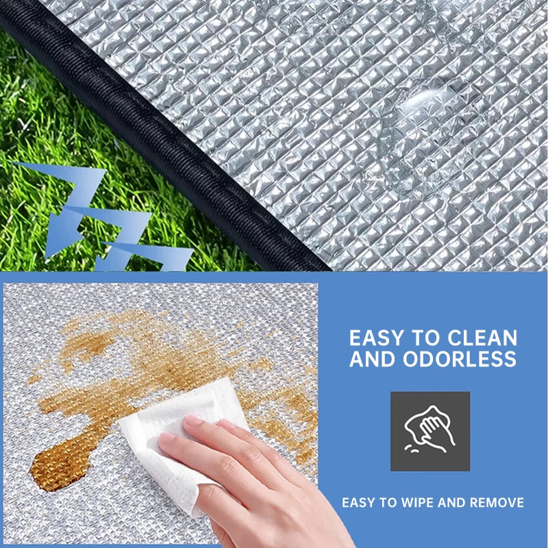 Waterproof Outdoor Picnic Mat 🏕️ | Double-Sided Aluminum Camping & Beach Blanket