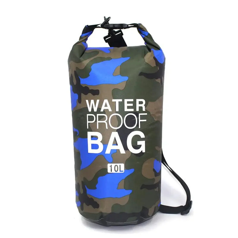 30L Camouflage Waterproof Dry Bag 🌊 | PVC-Coated Sack for Rafting, Trekking & Diving Adventures