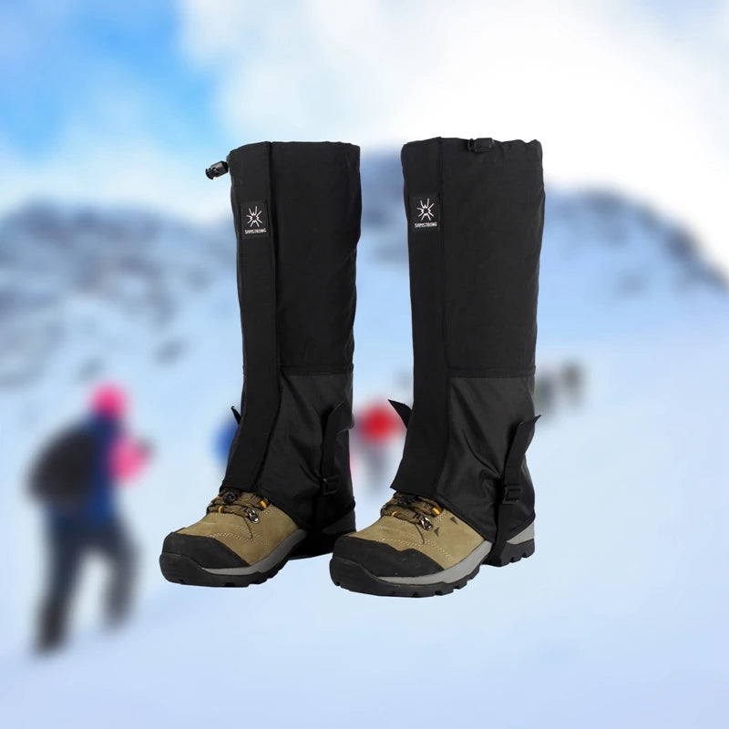 Waterproof Hiking Leg Gaiters – Long Tube Leg Covers with Elastic Strap for Outdoor, Skiing & Climbing Protection 🏔️💧