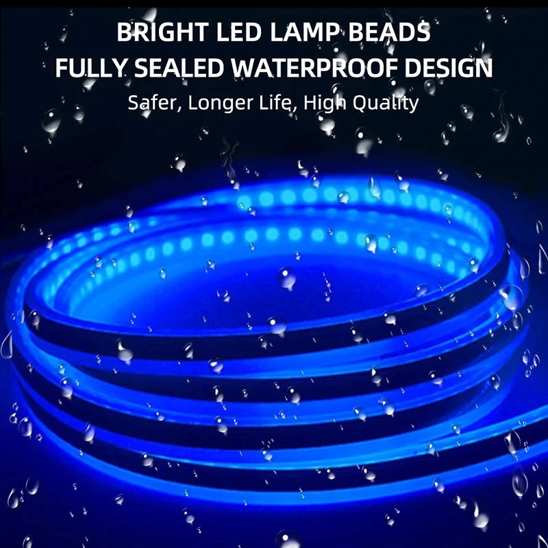 150cm LED DRL Scanning Car Hood Light Strip – 12V Decorative Ambient Engine Hood Lamp 🚗✨