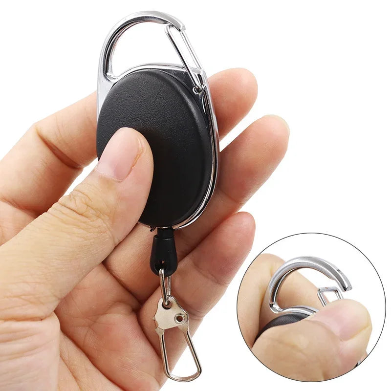 Fly Fishing Zinger Retractor 🔄 | Retractable Key Chain Reel with Spring Clip – 1–4pcs Tool Holder 🎣