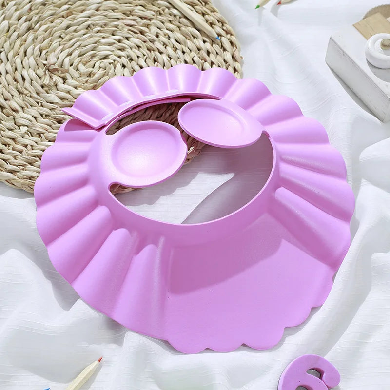 Adjustable Baby Shower Cap 👶 – Tear-Free Kids Shampoo Hat with Ear & Eye Protection for Bath Time