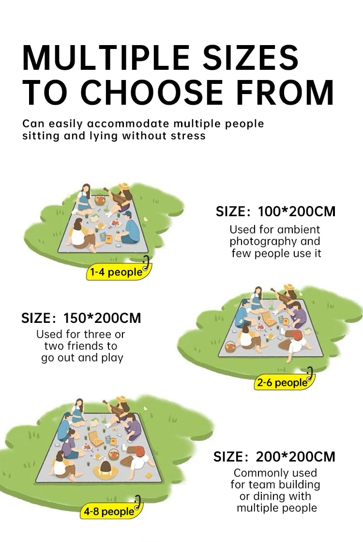 Waterproof Outdoor Picnic Mat 🏕️ | Double-Sided Aluminum Camping & Beach Blanket