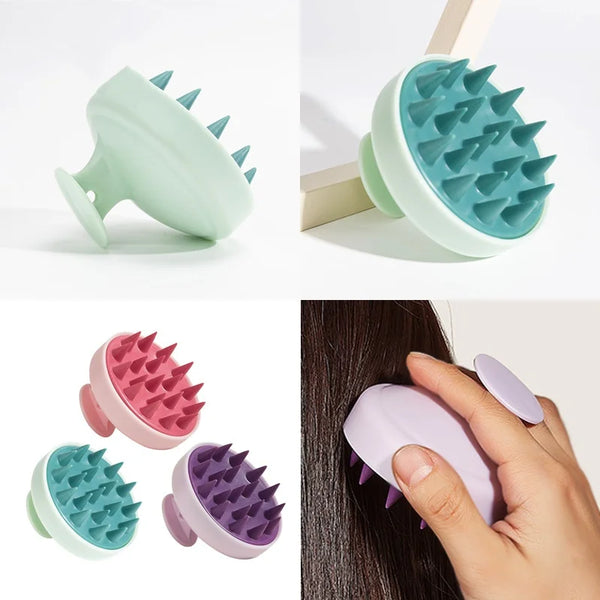 Silicone Scalp Massager Brush 🛁 | Hair Washing & Shampoo Scrubber for Healthy Scalp & Growth