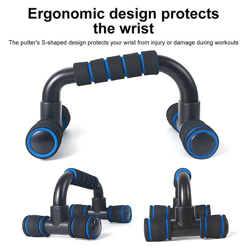 U-Shaped Push-up Rack with Hand Sponge Grip – Fitness Equipment for Home Gym & Muscle Training 💪