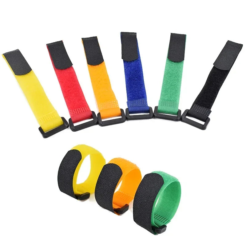 5pcs Universal Bike Handlebar Strap – Nylon Flashlight Holder & Tie-Down Bands