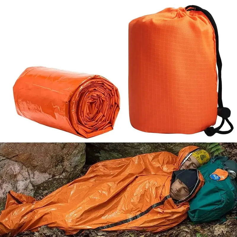 Emergency Mylar Thermal Sleeping Bag – Ultra Waterproof, Lightweight Survival Blanket for Camping & Hiking
