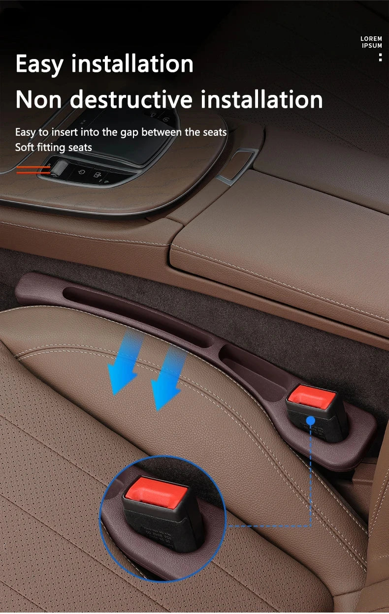 2pcs Car Seat Gap Filler Organizer Waterproof Car Seat Gap Plug Strip with 2 Grooves – Auto Interior Accessories 🚗