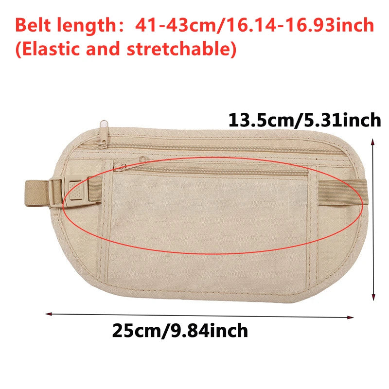 Invisible Travel Money Belt 💼 | Hidden Waist Bag for Running, Hiking & Travel 🏃✈️