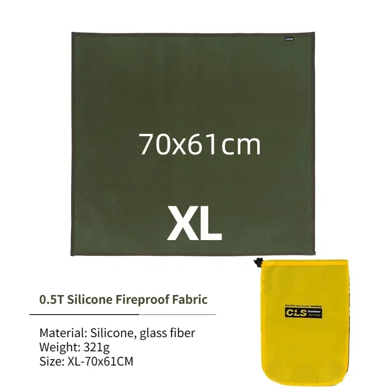 🔥 Fireproof Camping Mat – Flame Retardant BBQ & Picnic Blanket | Heat Resistant Fiberglass Cloth
