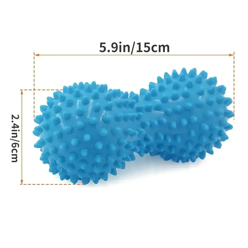 Peanut Spiky Massage Ball for Foot & Muscle Pain Relief 🌟 | Myofascial Roller for Stress & Relaxation