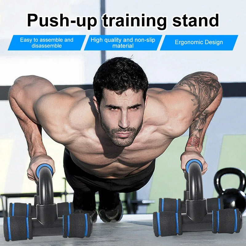 U-Shaped Push-up Rack with Hand Sponge Grip – Fitness Equipment for Home Gym & Muscle Training 💪