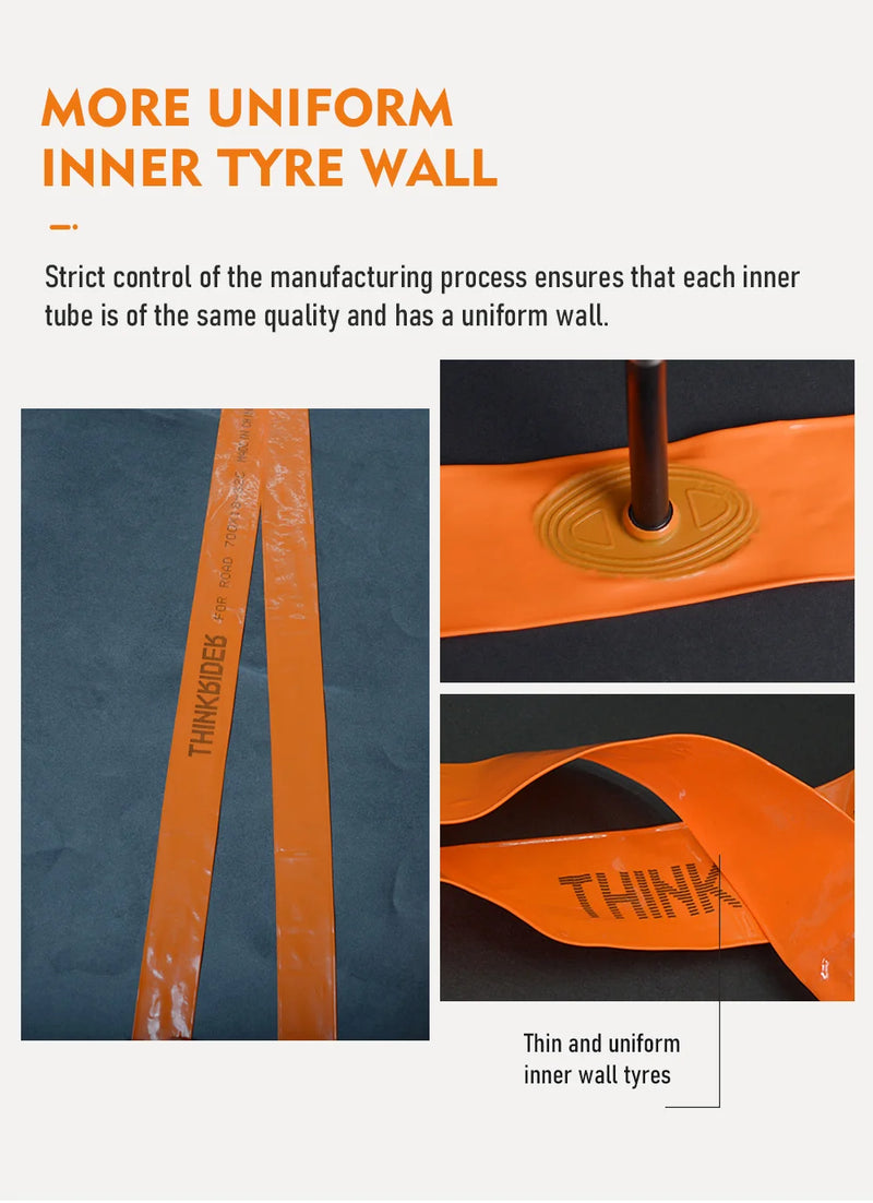 ThinkRider Ultralight 28g Bike Inner Tube - 700x18/25/28/32 TPU Material, 65mm French Valve 🚴‍♂️🚲
