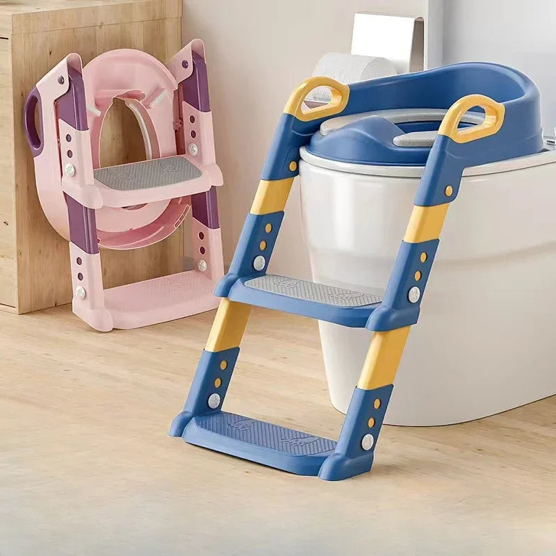 Children’s Potty Training Seat with Step Ladder 🚽👶 | Foldable Toddler Toilet Trainer for Boys & Girls