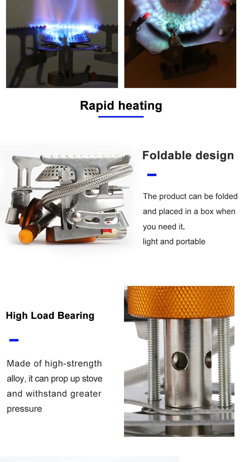 🔥 Portable Folding Camping Gas Stove – 3500W Outdoor Cooking Burner for Hiking, Backpacking & Picnic