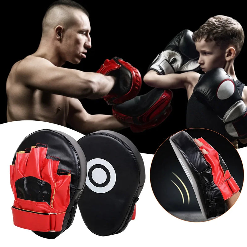 PU Leather Kickboxing Gloves & Punch Target Bag for MMA, Karate, Muay Thai & Sanda Training (Adults & Kids)