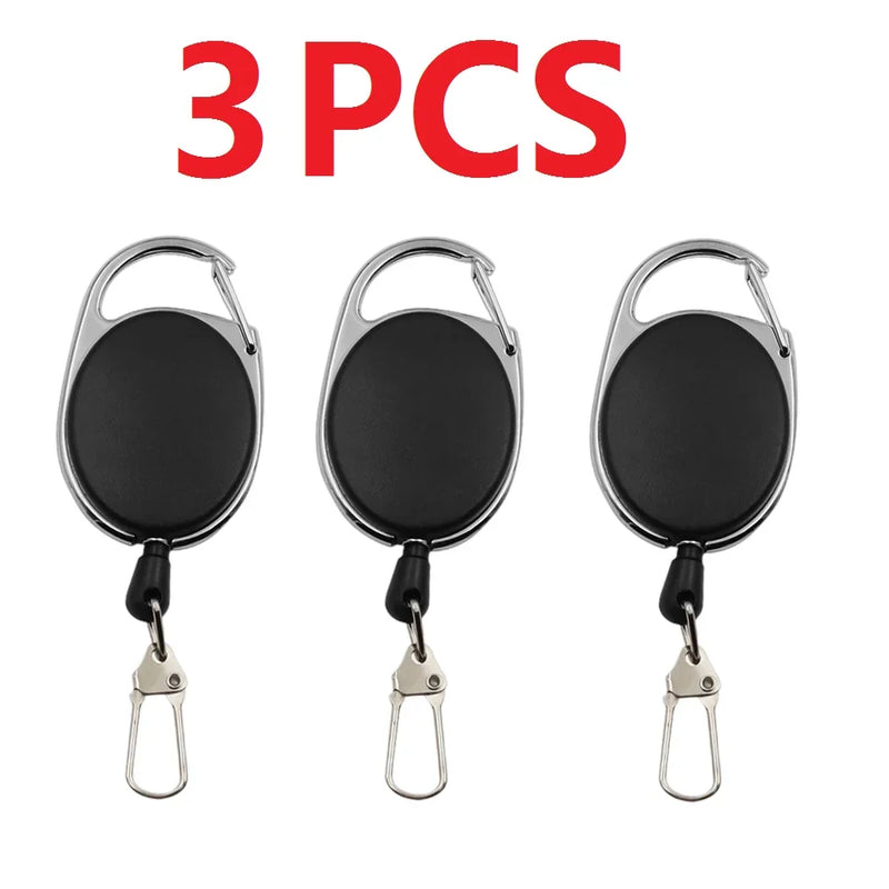 Fly Fishing Zinger Retractor 🔄 | Retractable Key Chain Reel with Spring Clip – 1–4pcs Tool Holder 🎣