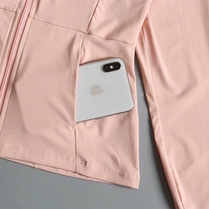 Women's Yoga Jacket – Stand Collar, Long Sleeve, High Stretch Workout Top 🧘‍♀️💪