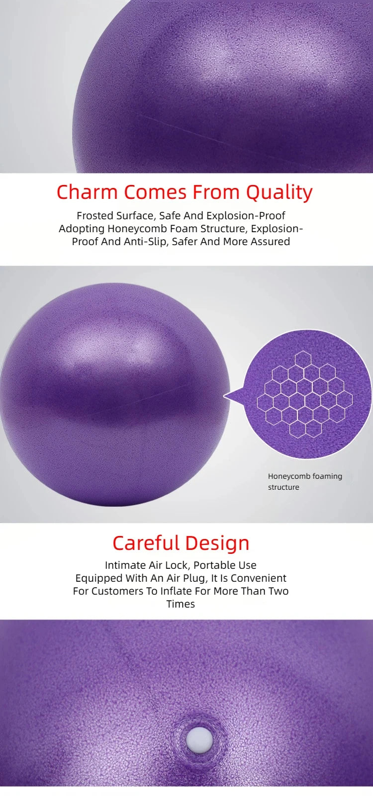 25CM Yoga Pilates Ball - Small Exercise & Therapy Balance Ball for Core Training 🧘‍♀️💪