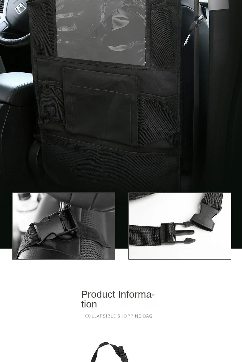 🚗 Car Backseat Organizer with Touchscreen Tablet Holder – Multi-Pocket Storage & Seat Protector