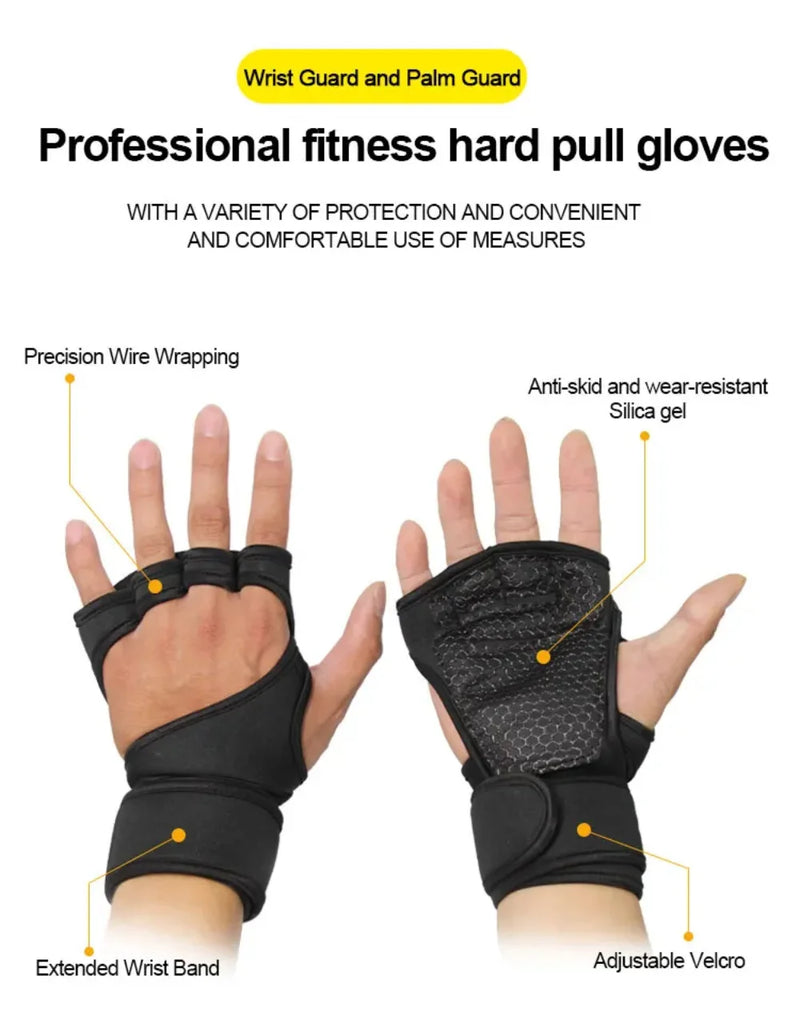 🔥 ProGrip™ Workout Gloves – Wrist Support & Palm Protection for Gym, Fitness, and Weightlifting 💪