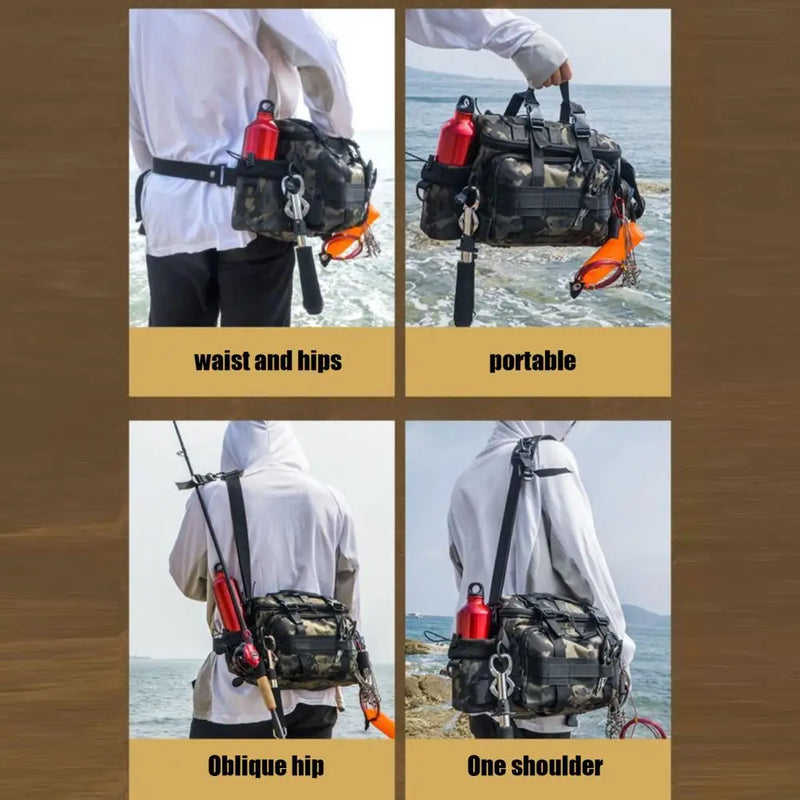 ProCatch™ Fishing Tackle Shoulder Bag 🎣 – Portable Rod Holder & Outdoor Gear Organizer